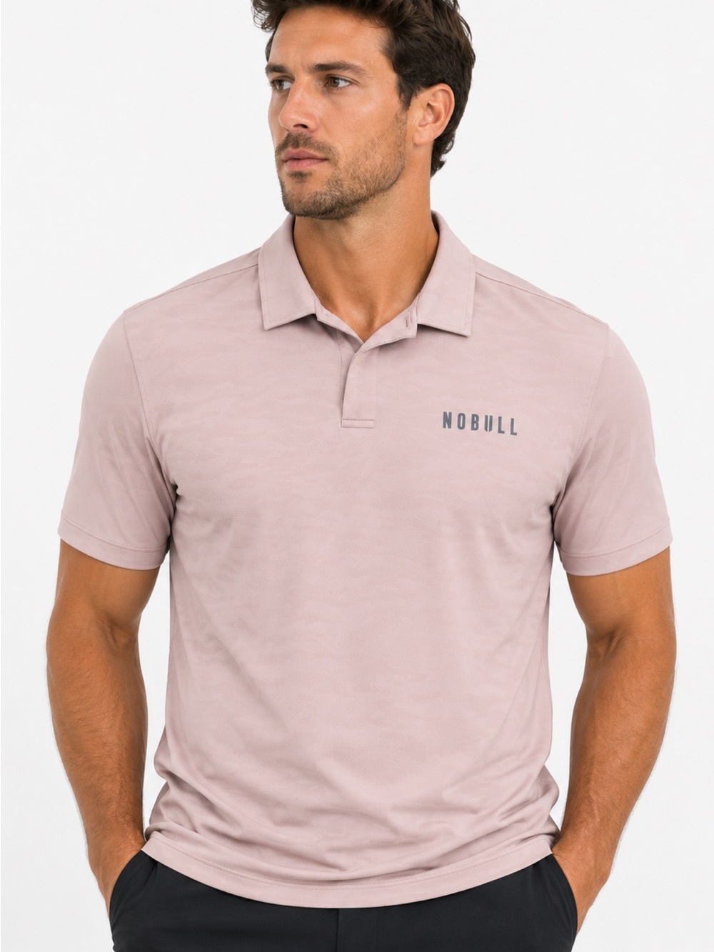 NOBULL Men’s Dusty Rose Polo Shirt